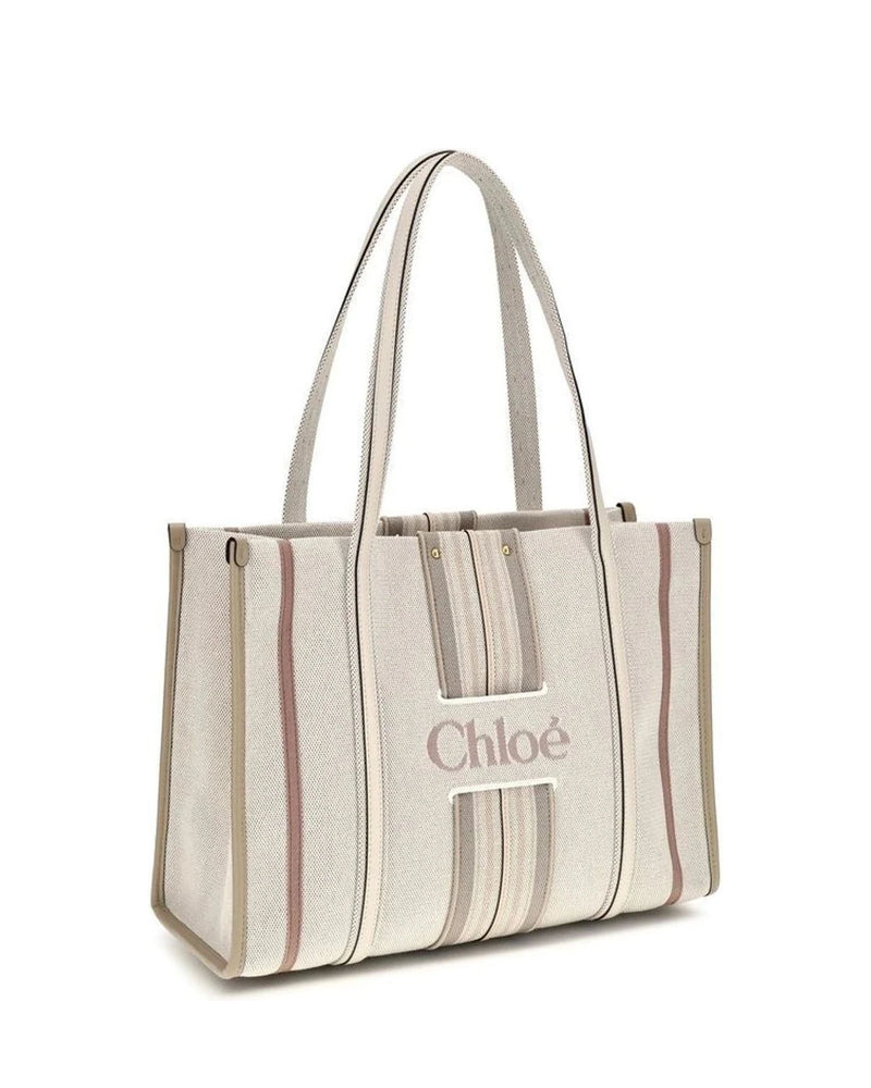 Chloé Tote Bag in beige, Cotton — view 2