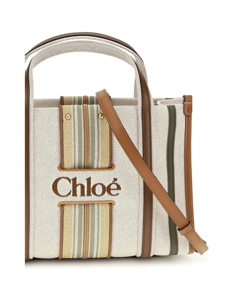 Chloé Tote Bag in beige, Cotton — view 4
