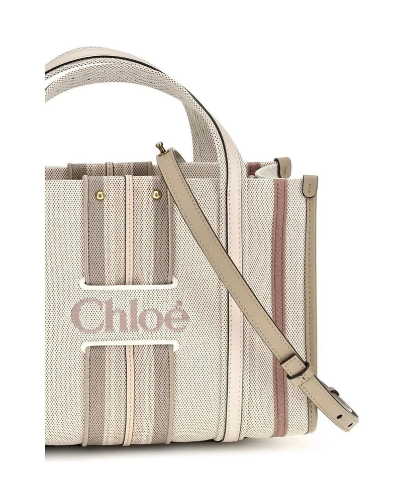 Chloé Tote Bag in beige, Cotton — view 4