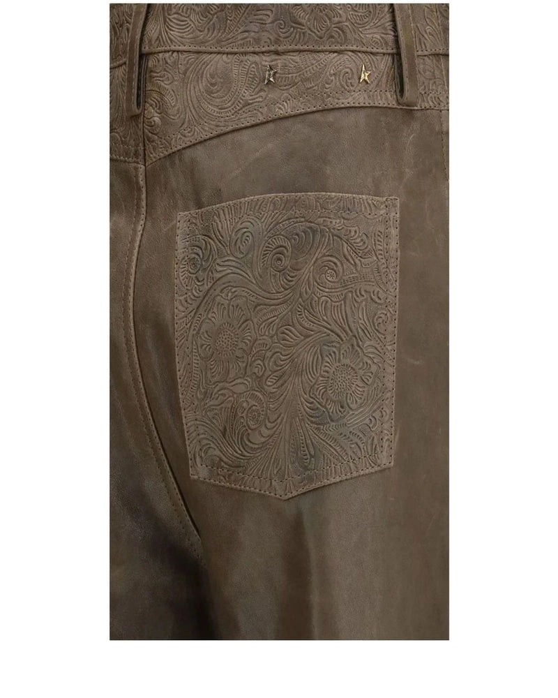 Golden Goose Trouser in brown, Calf Leather — view 3