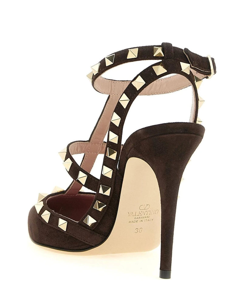 Valentino Garavani Pumps in brown, Calfskin Leather — view 3