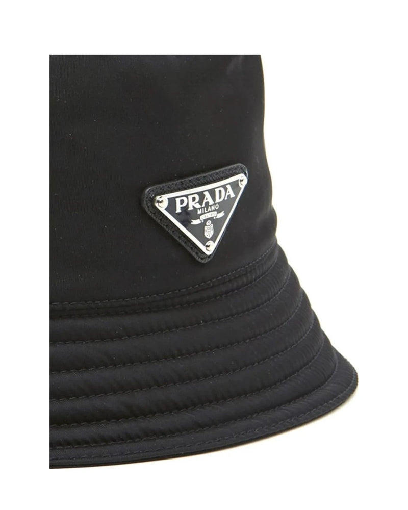 Prada Bucket Hat in black, Nylon — view 3