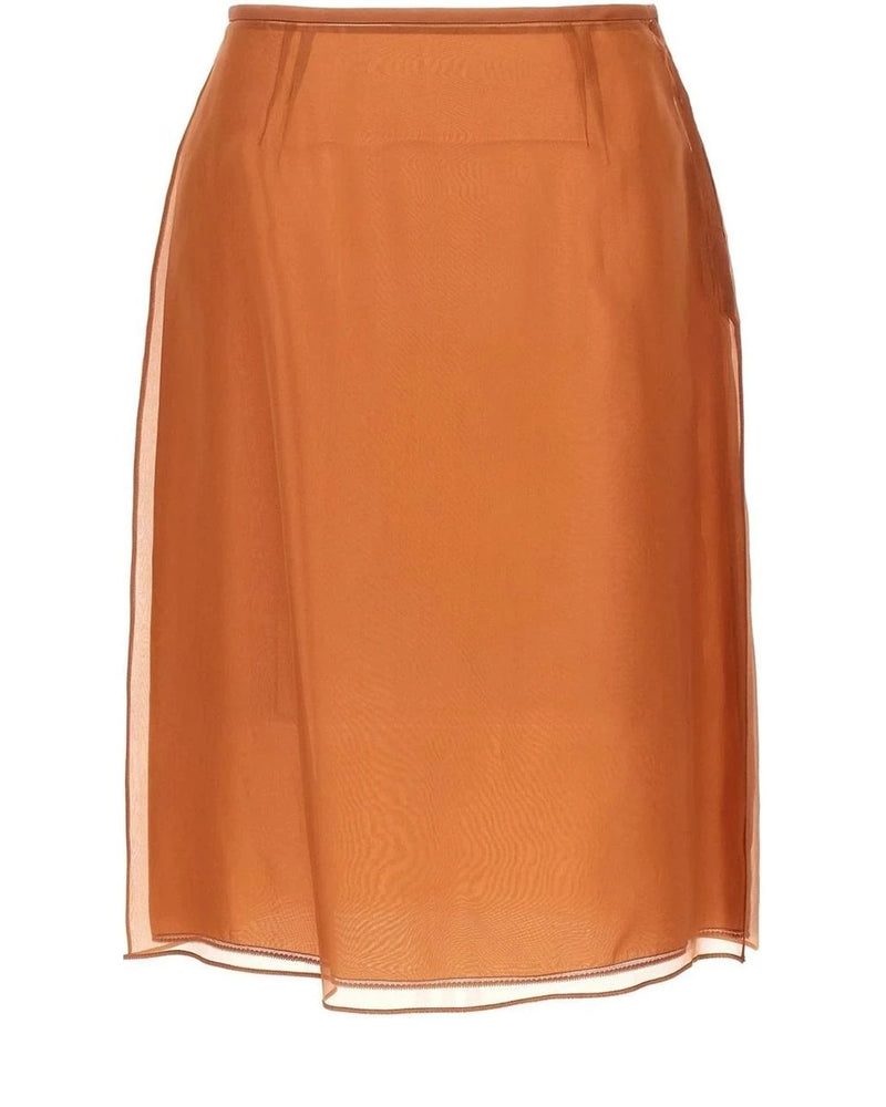 Prada Skirt in brown, Silk