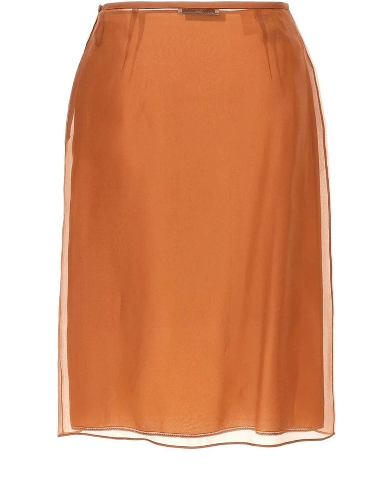 Prada Skirt in brown, Silk — view 2