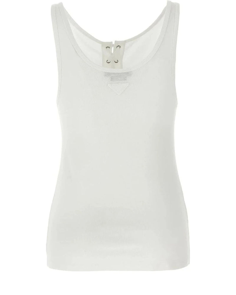 Prada Tank Top in white, Cotton — view 2