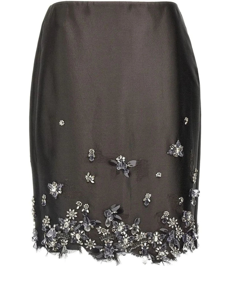 Prada Skirt in gray, Silk
