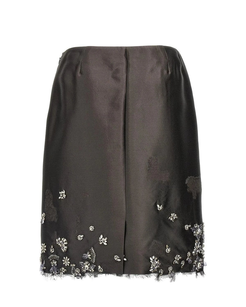 Prada Skirt in gray, Silk — view 2