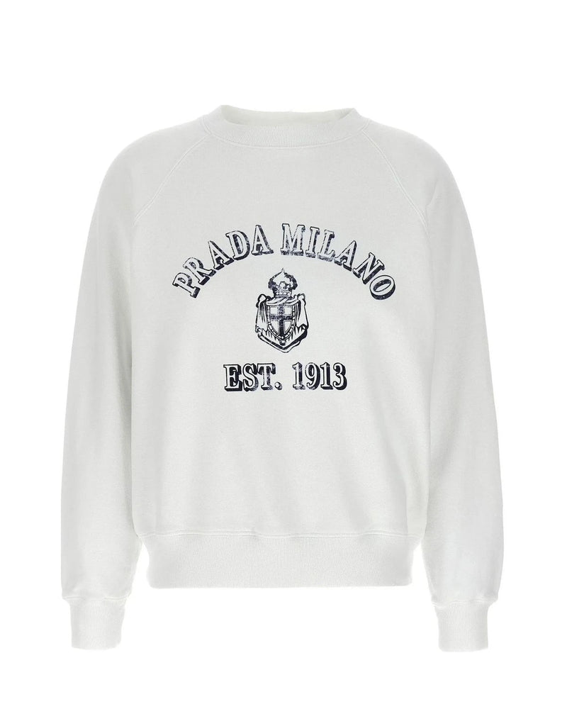 Prada Sweatshirt in white, Cotton