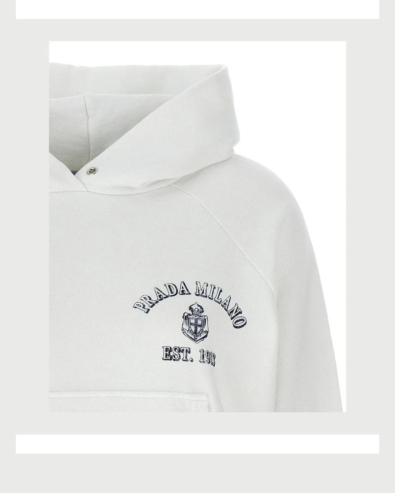 Prada Hoodie in white, Cotton — view 3