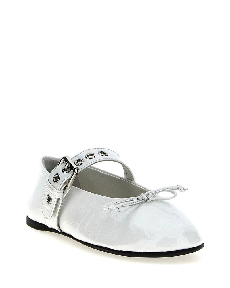 Miu Miu Ballet Flats in white, Calfskin Leather — view 2