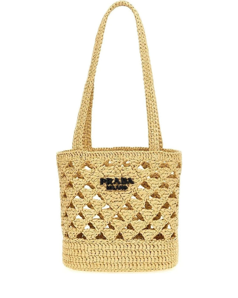 Prada Tote Bag in beige, Viscose