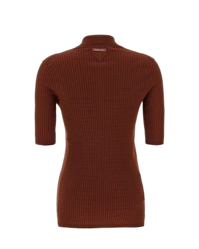 Prada Polo in brown, Cotton — view 2