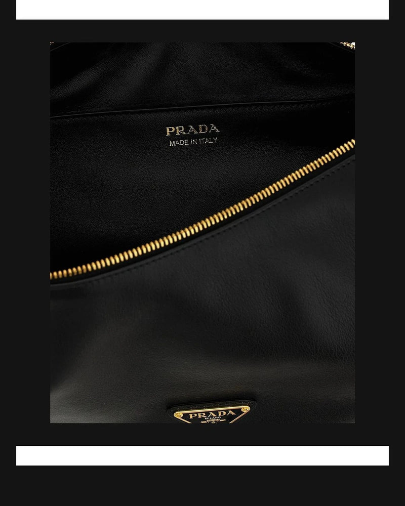 Prada Hobo Bag in black, Calfskin Leather — view 4