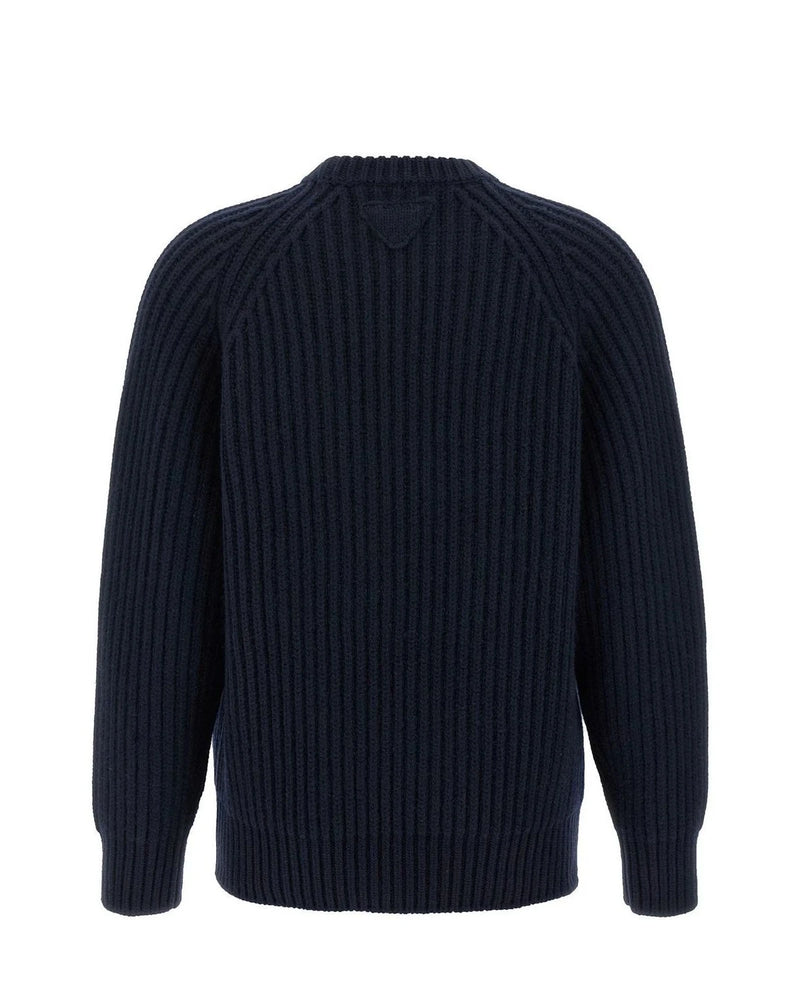 Prada Sweater in navy, Virgin Wool — view 2