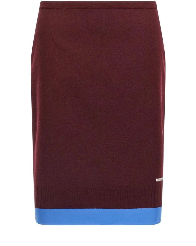 Miu Miu Skirt in red, Virgin Wool