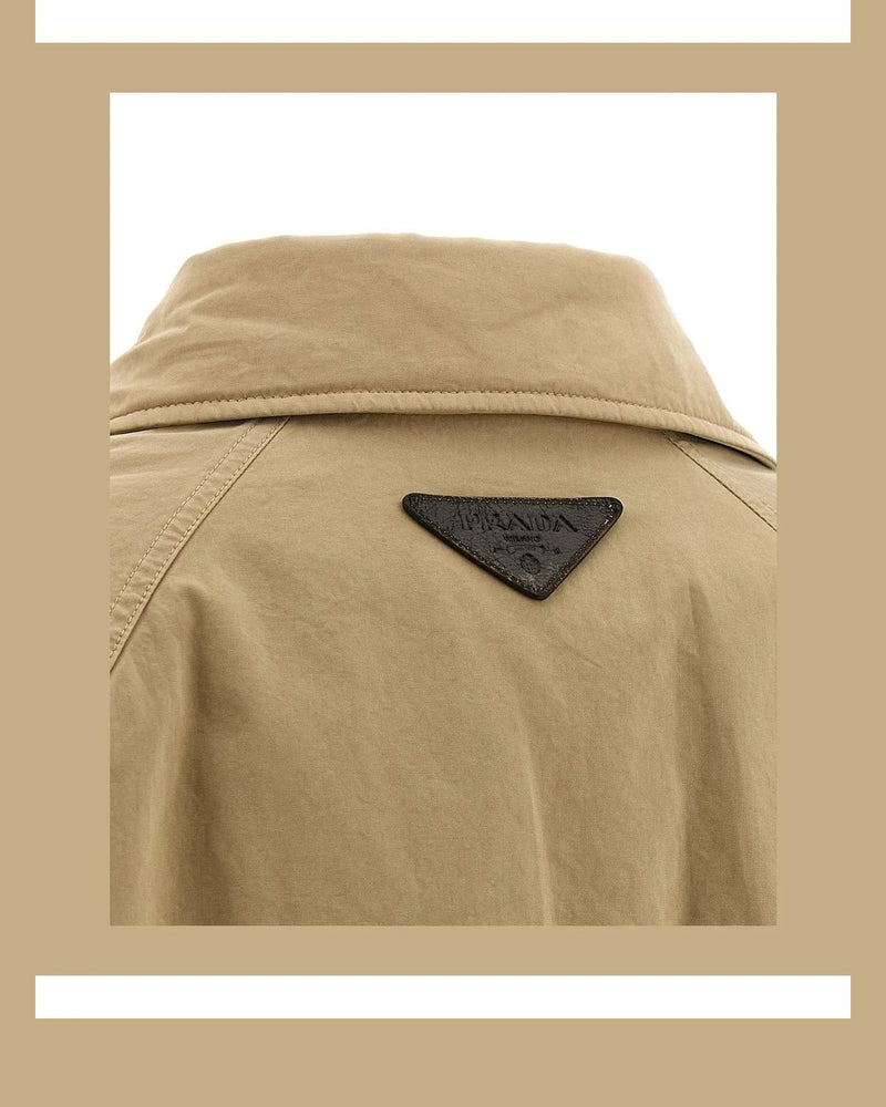 Prada Overcoat in beige, Cotton — view 5
