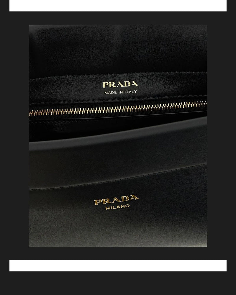 Prada Shoulder Bag in black, Calfskin Leather — view 4