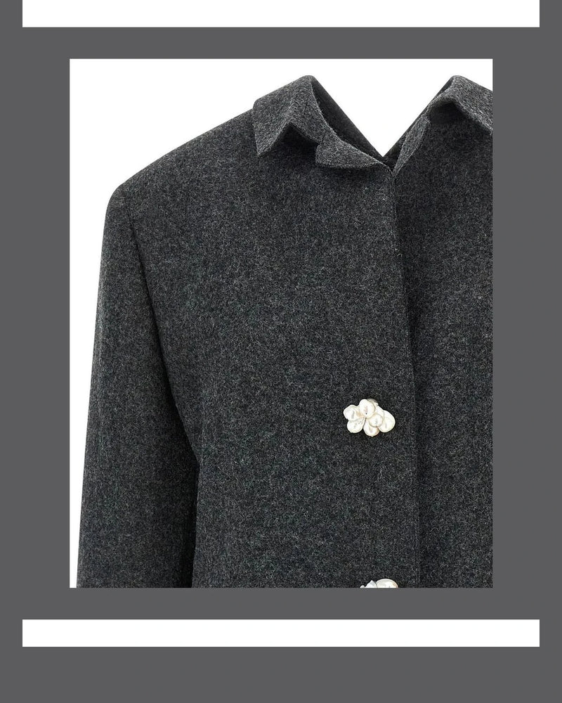 Prada Overcoat in gray, Virgin Wool — view 3