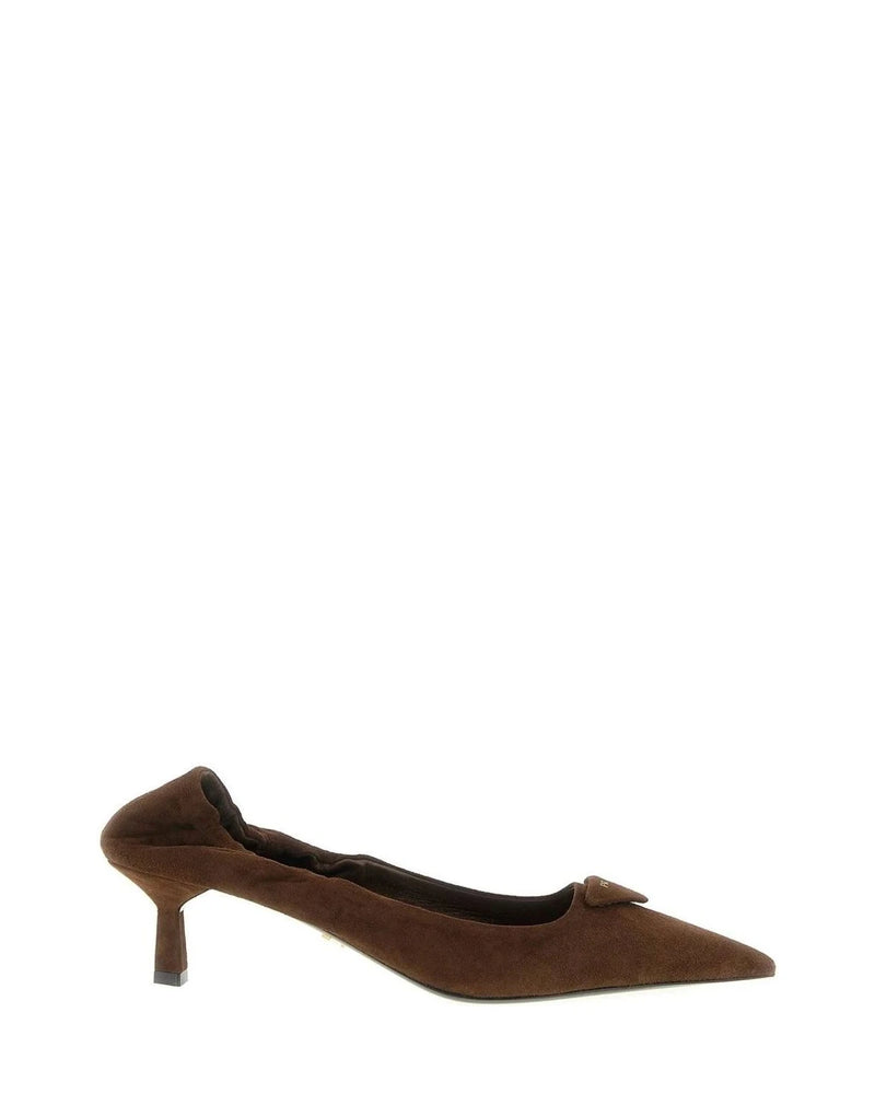 Prada Pumps in brown, Lamb Leather