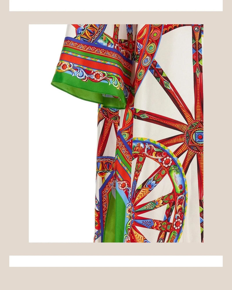 Dolce & Gabbana Dresse in multicolor, Silk — view 4