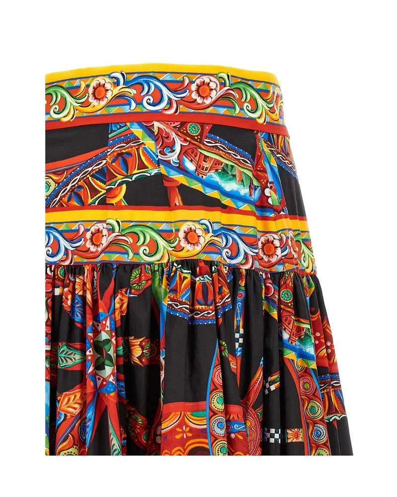 Dolce & Gabbana Skirt in multicolor, Cotton — view 4