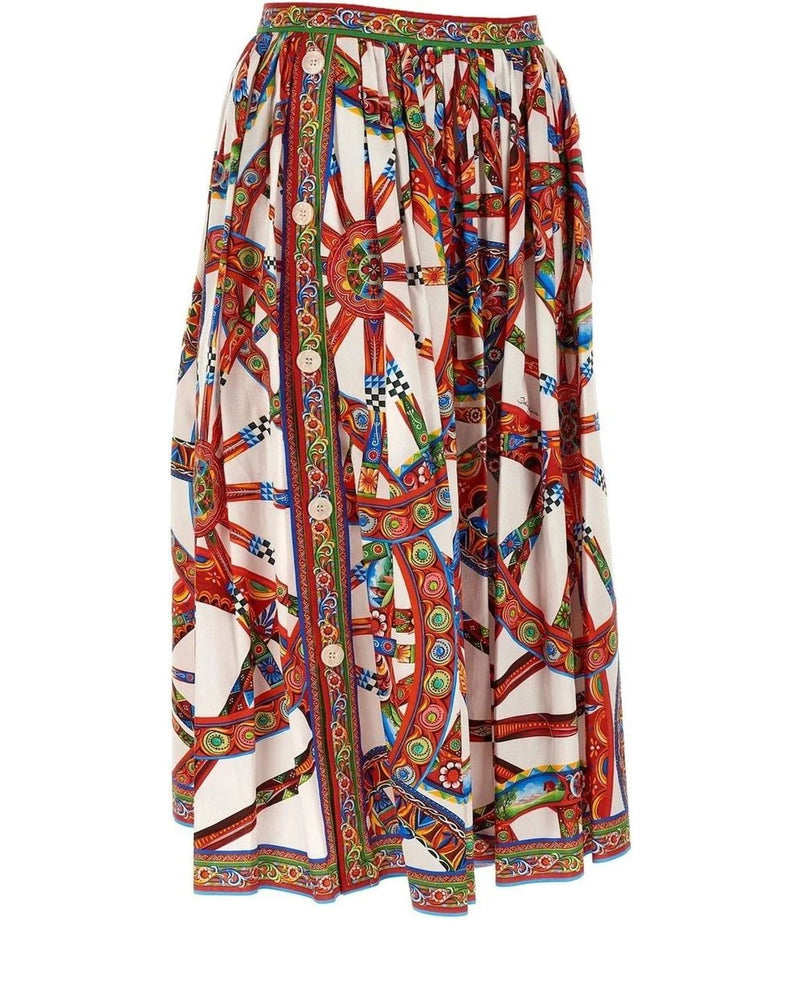Dolce & Gabbana Skirt in multicolor, Cotton — view 3