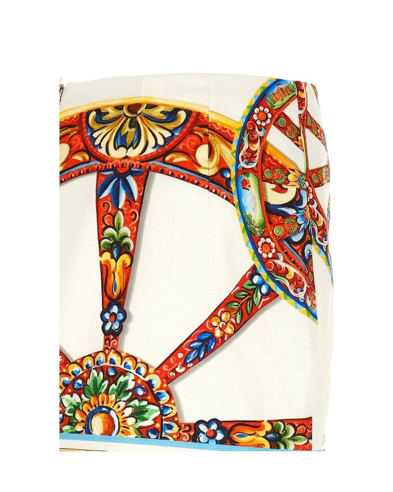 Dolce & Gabbana Skirt in multicolor, Cotton — view 4