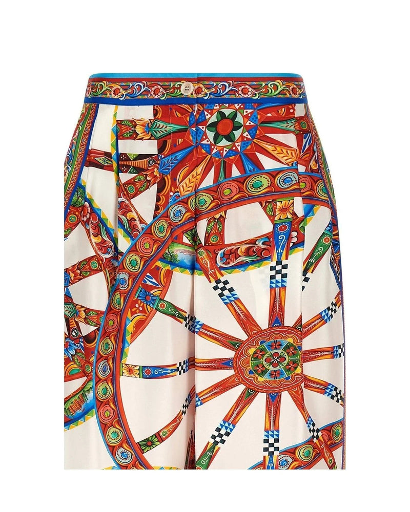 Dolce & Gabbana Palazzo Pant in multicolor, Silk — view 3