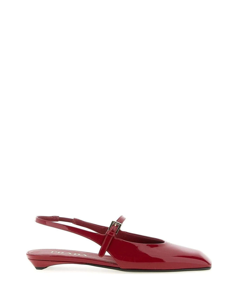 Prada Ballet Flats in red, Calfskin Leather