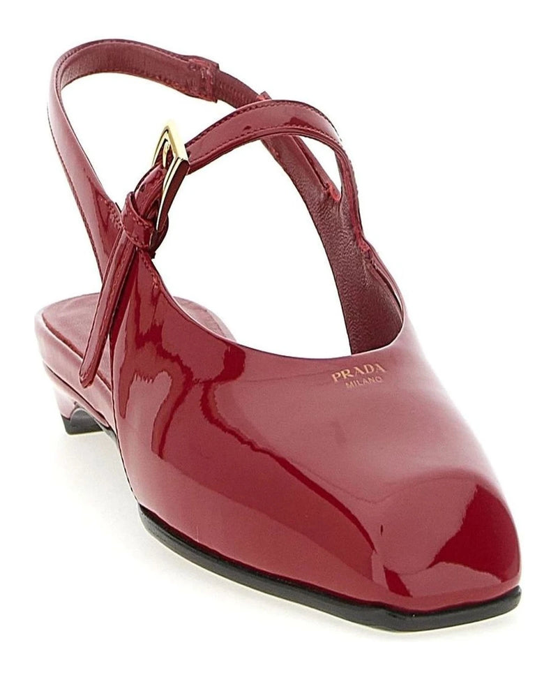 Prada Ballet Flats in red, Calfskin Leather — view 2