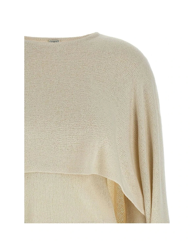 Toteme Cardigan in beige, Silk — view 3