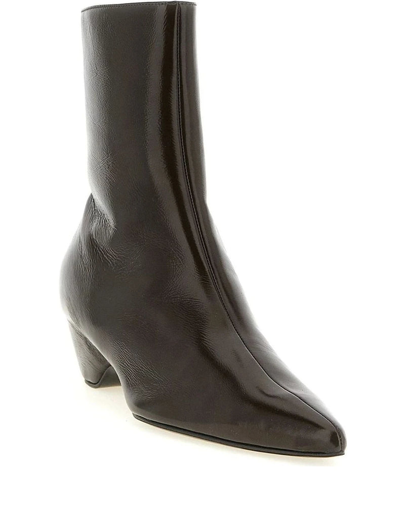 Khaite Ankle Boots in brown, Calfskin Leather — view 2