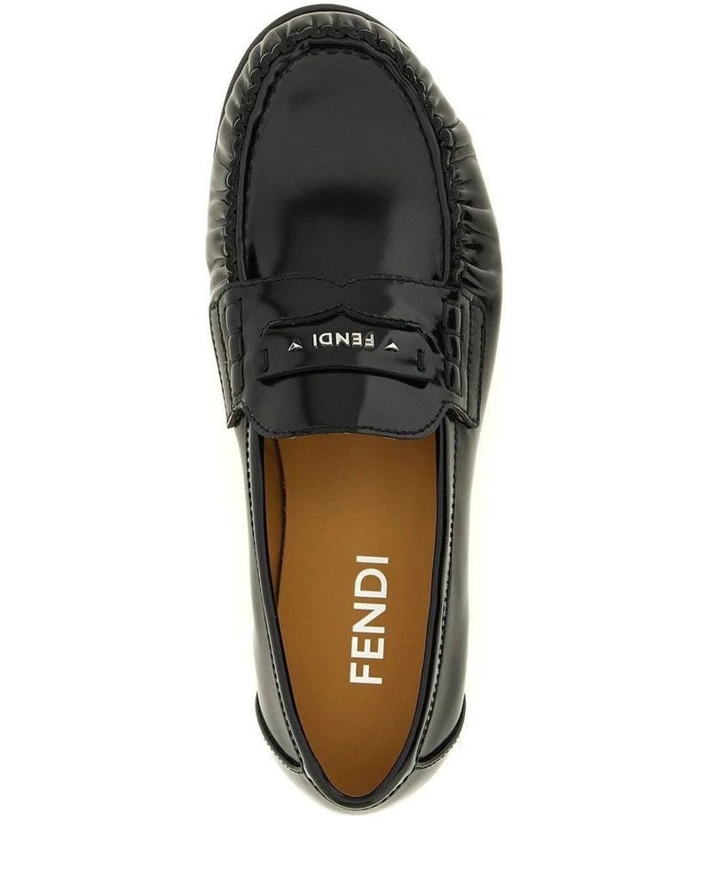 Fendi Loafers in black, Calfskin Leather — view 4