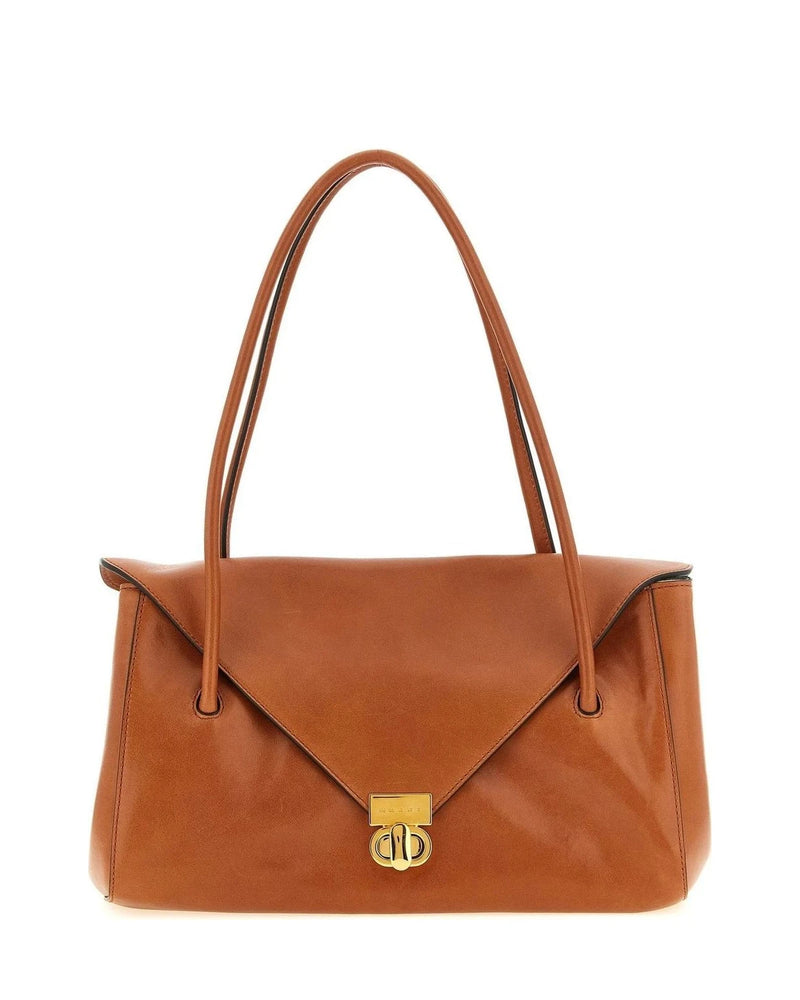 Marni Shoulder Bag in brown, Calfskin Leather