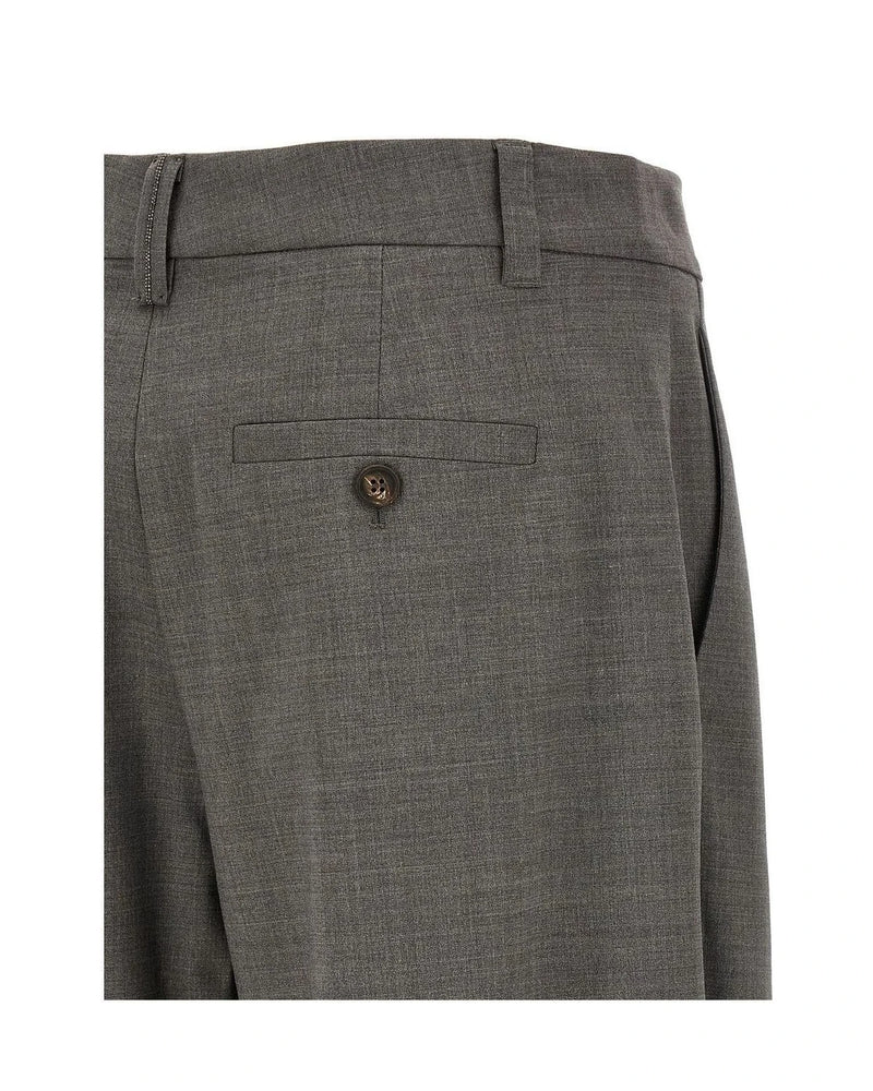 Brunello Cucinelli Trouser in gray, Virgin Wool — view 4