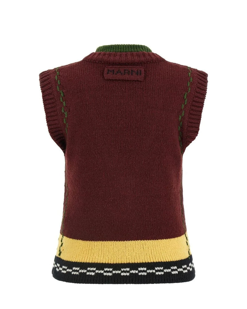 Marni Vest in red, Wool — view 2