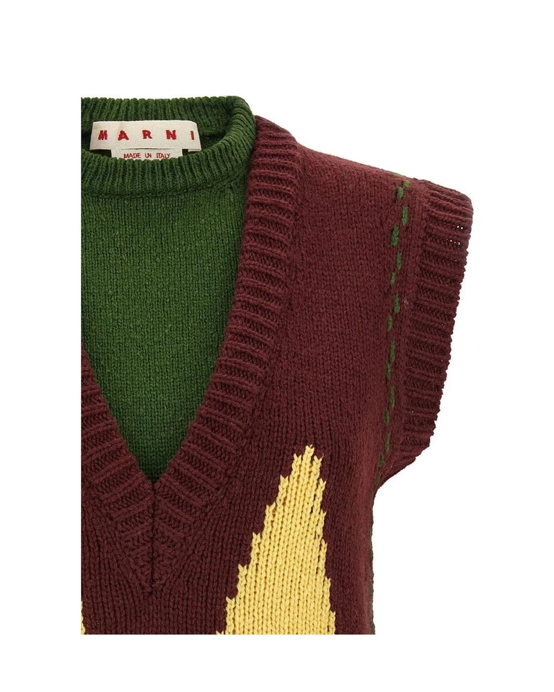 Marni Vest in red, Wool — view 3