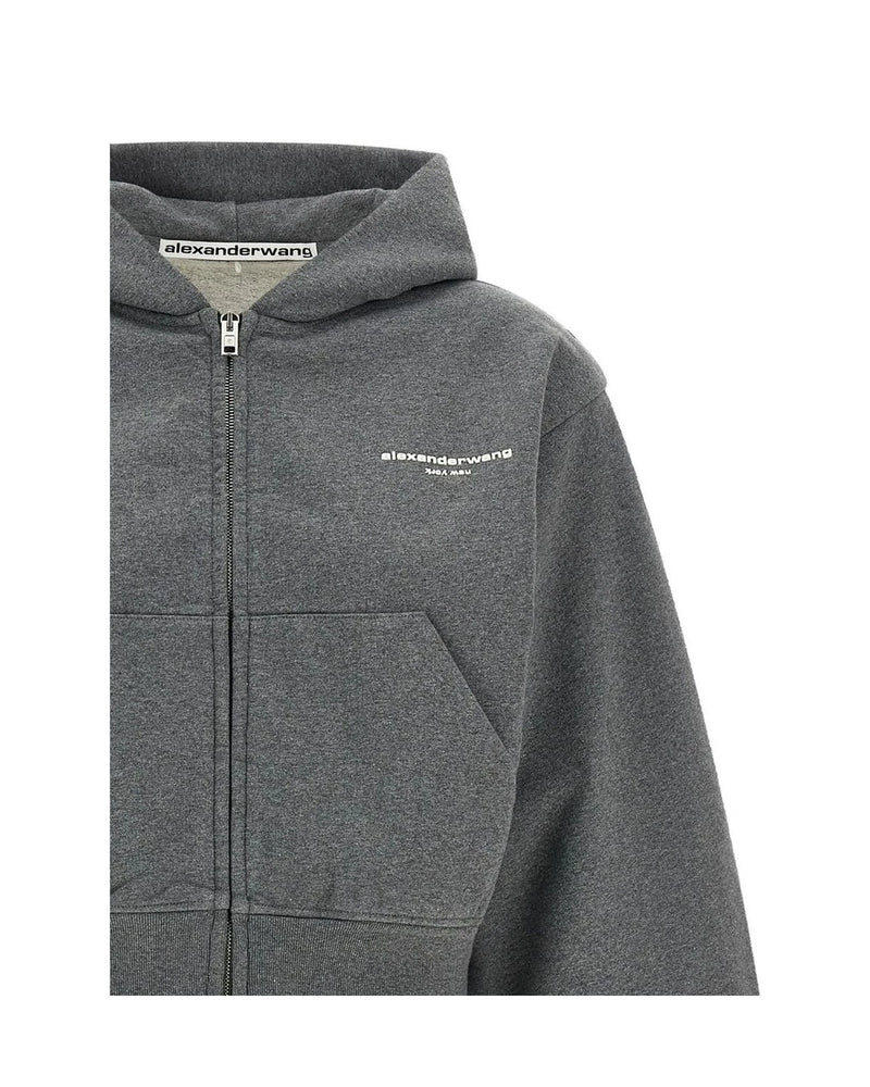 Alexander Wang Hoodie in gray, Cotton — view 3