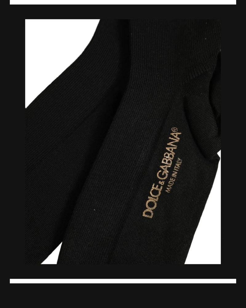 Dolce & Gabbana Knee Sock in black, Viscose