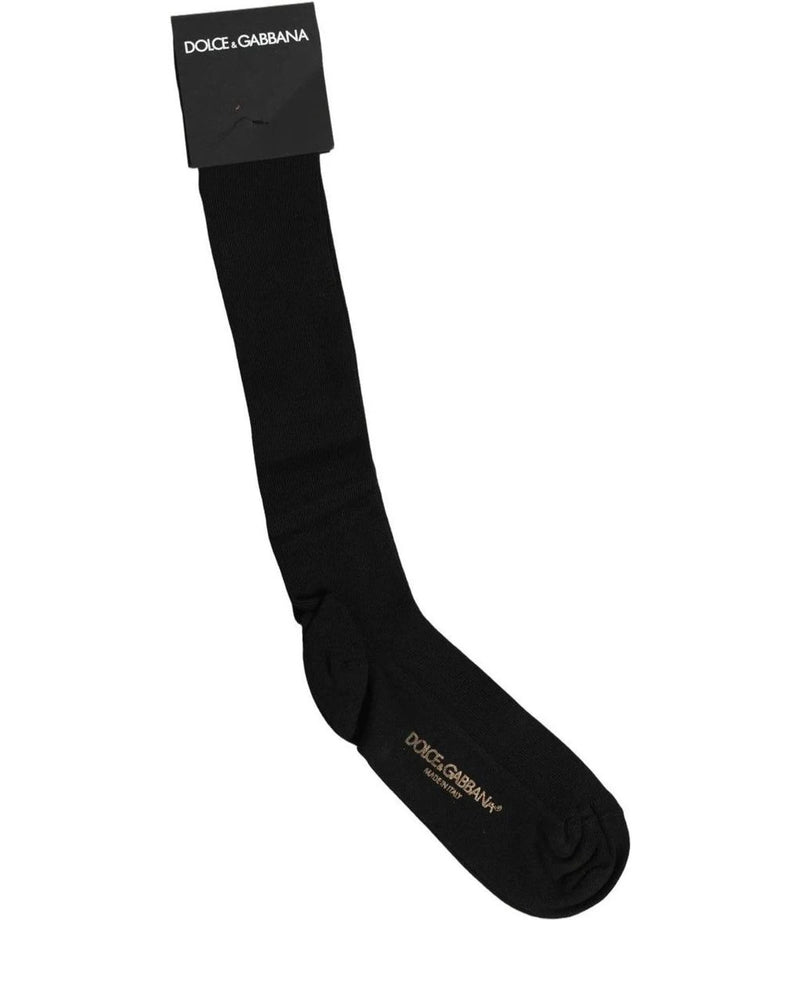 Dolce & Gabbana Knee Sock in black, Viscose — view 3