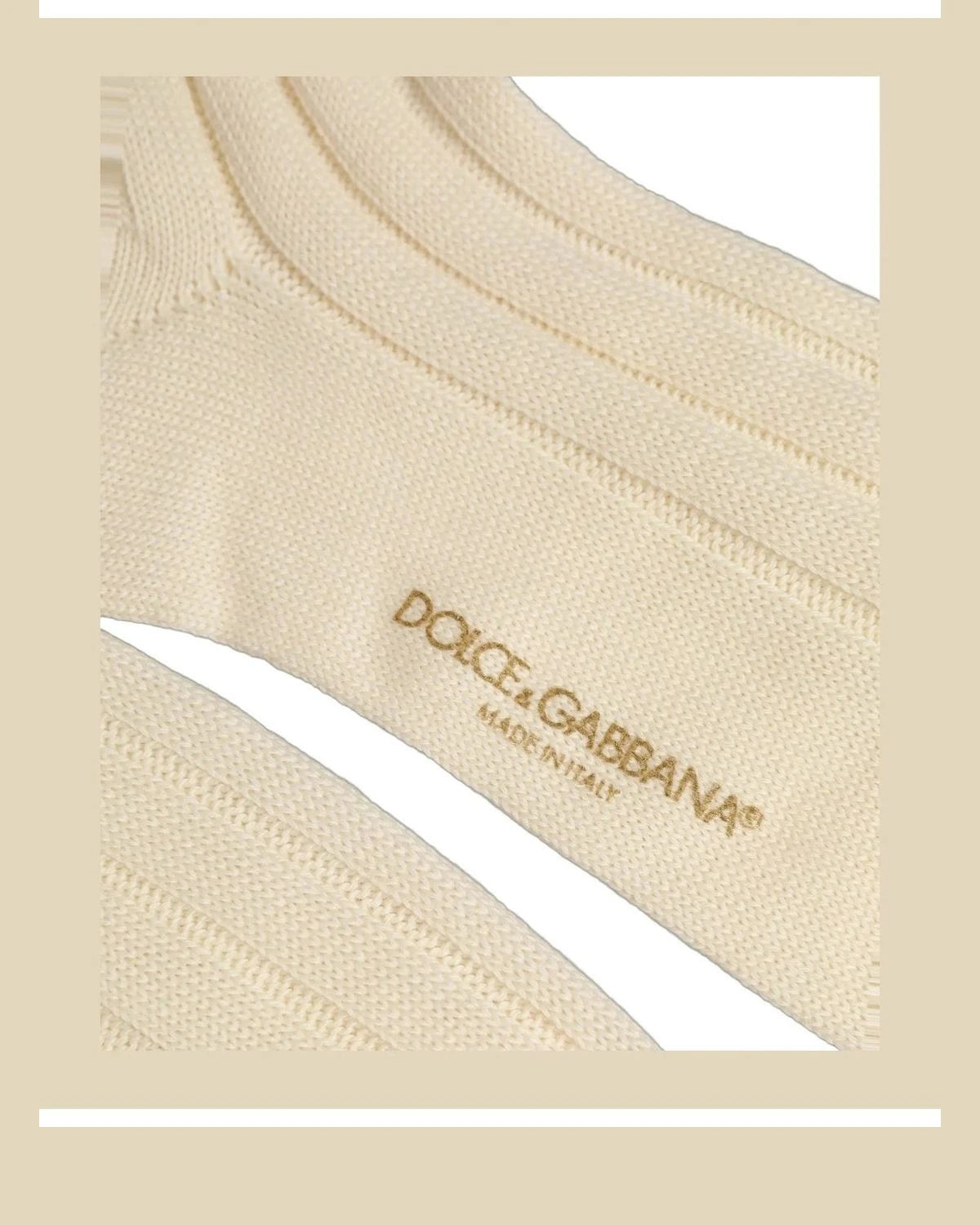 Dolce & Gabbana Accessory Beige Wool Knee Sock