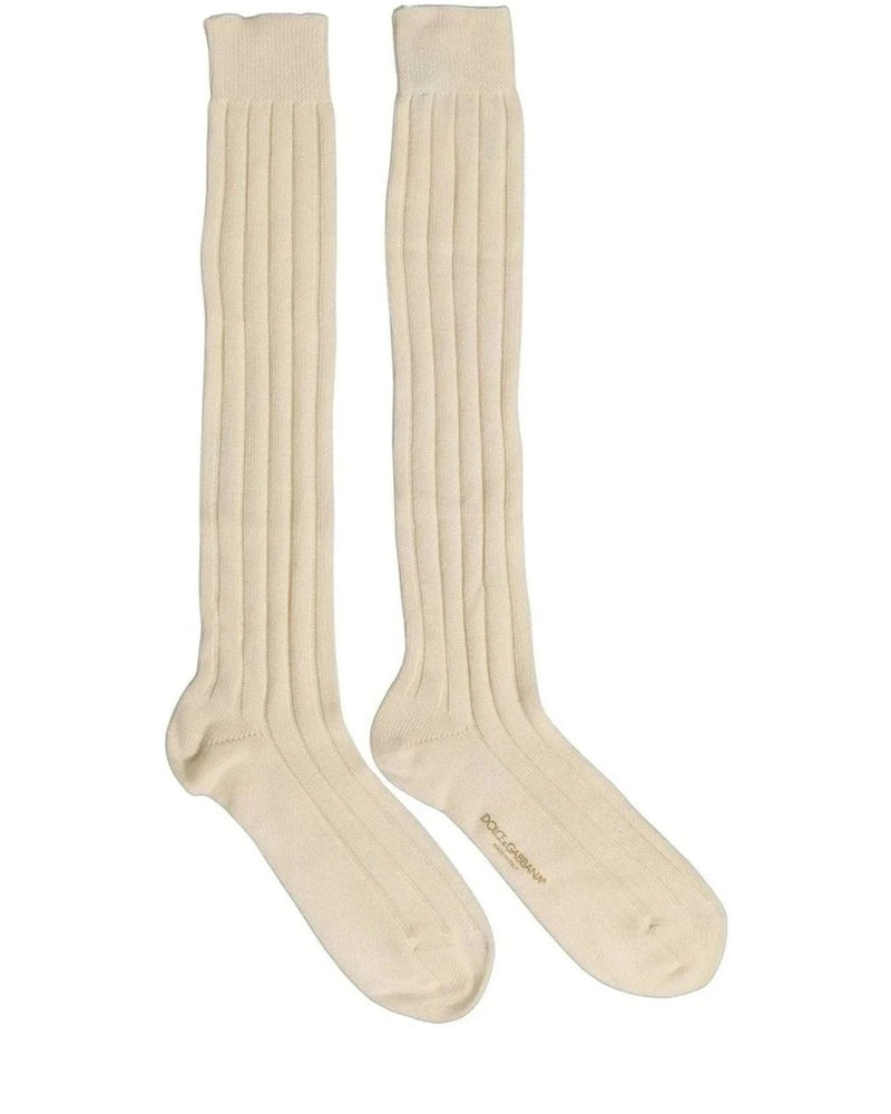 Dolce & Gabbana Knee Sock in beige, Wool — view 4