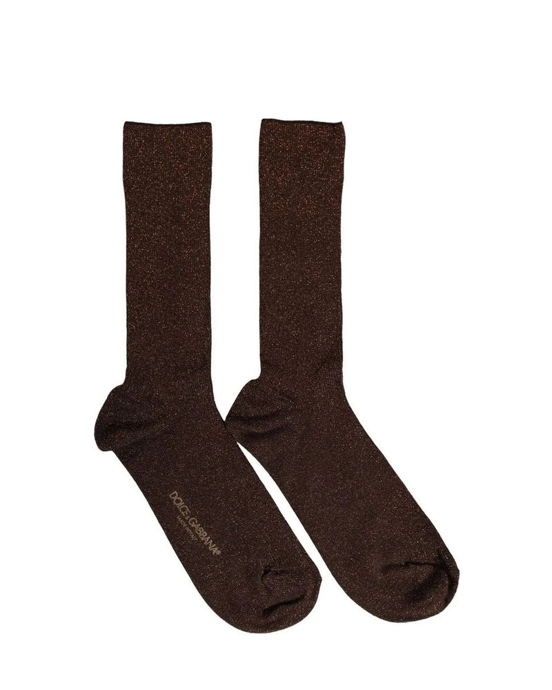 Dolce & Gabbana Dress Sock in brown, Viscose — view 2