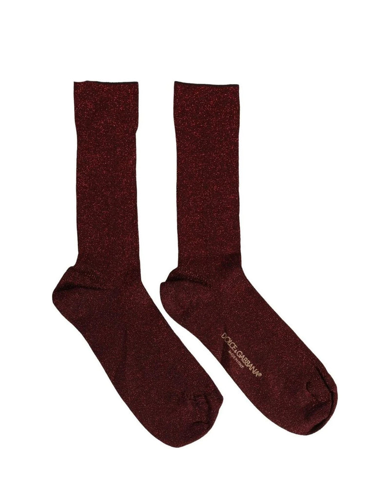 Dolce & Gabbana Dress Sock in red, Viscose — view 4