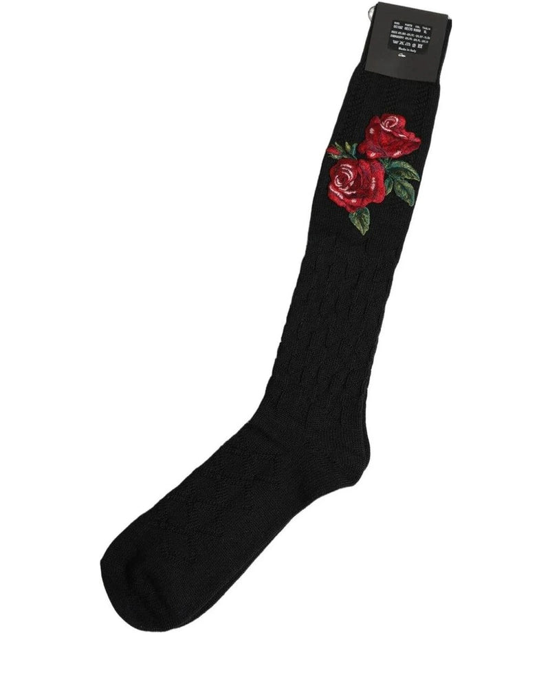 Dolce & Gabbana Knee Sock in black, Wool
