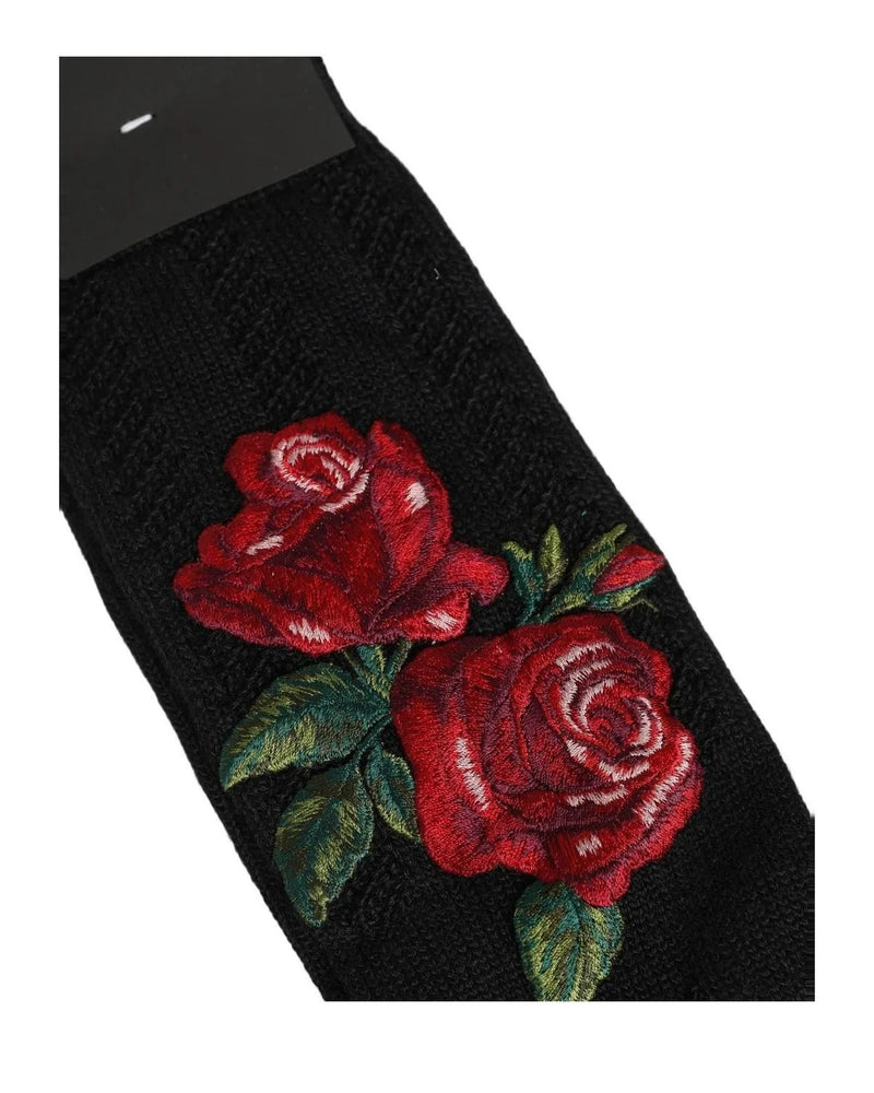 Dolce & Gabbana Knee Sock in black, Wool — view 5