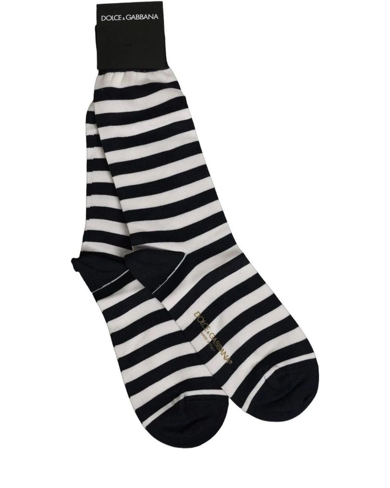 Dolce & Gabbana Crew Sock in black, Cotton — view 3