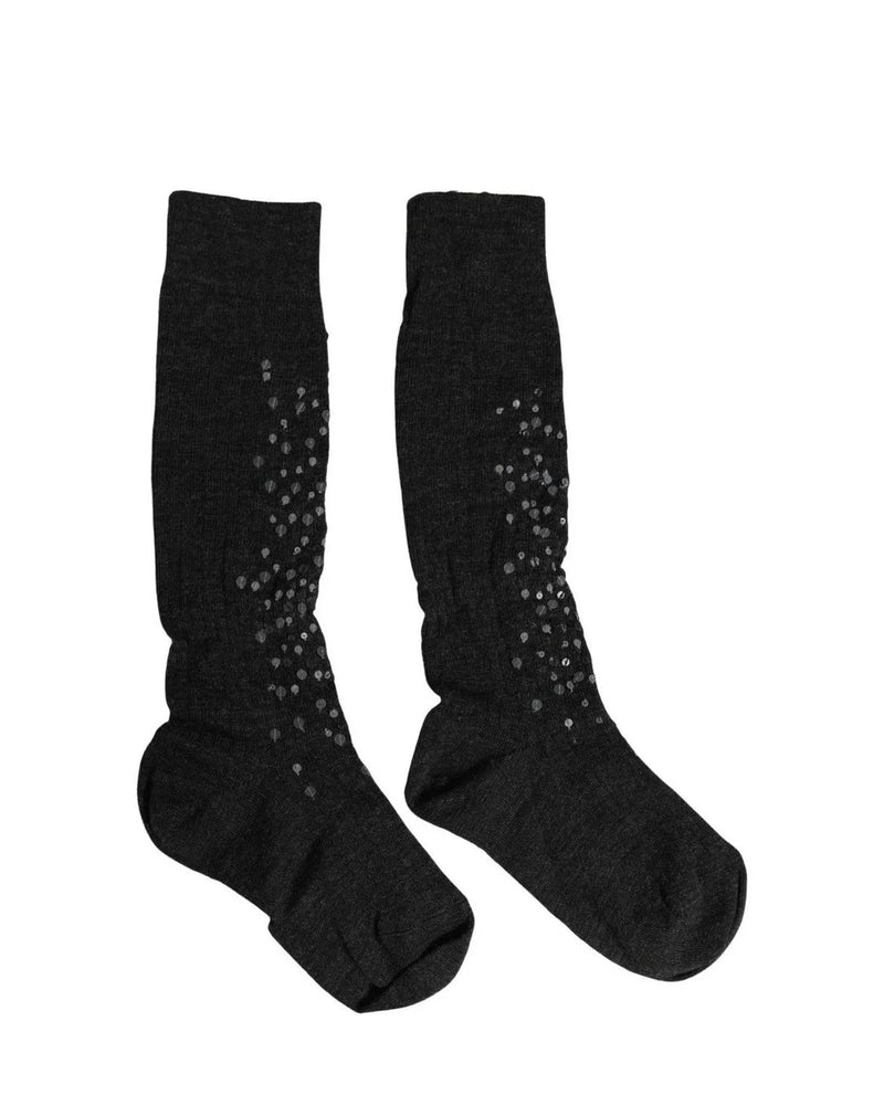 Dolce & Gabbana Knee Sock in gray, Wool — view 3