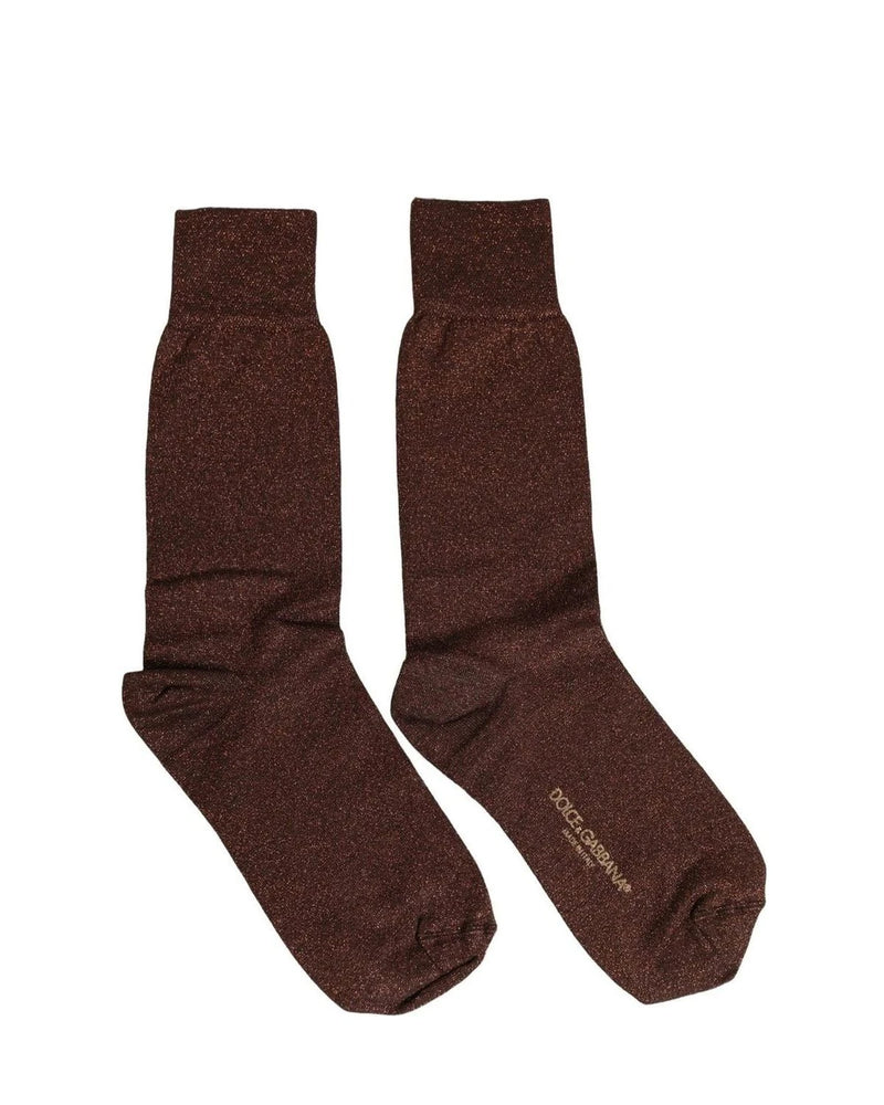 Dolce & Gabbana Dress Sock in brown, Viscose — view 3