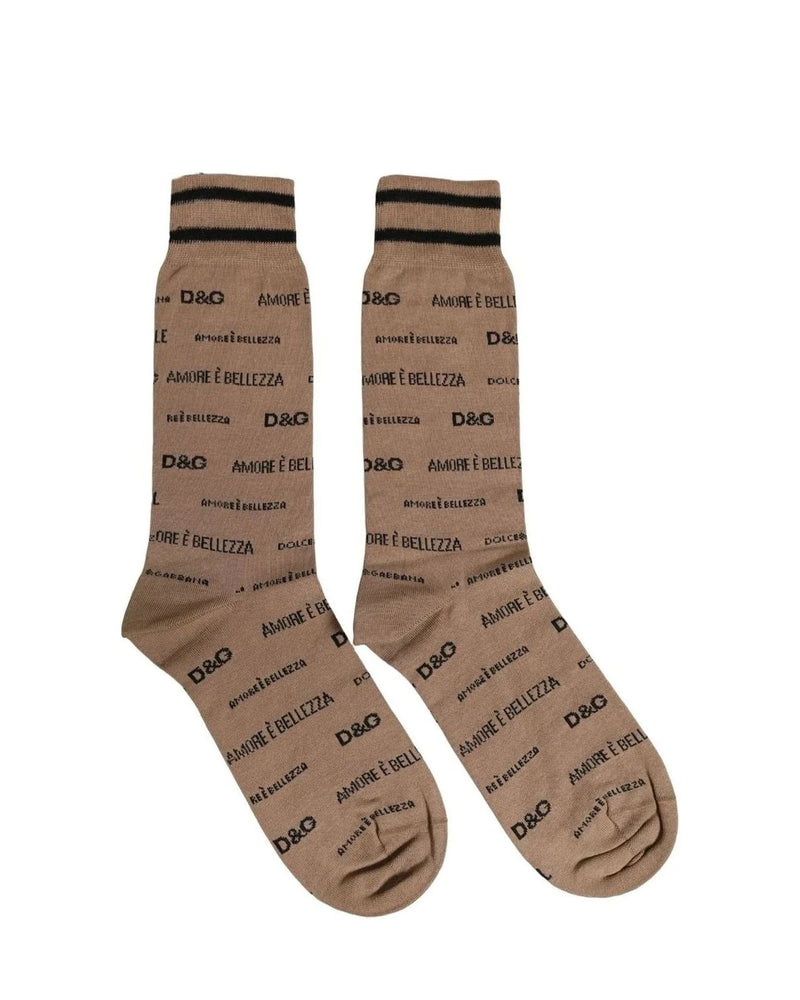 Dolce & Gabbana Crew Sock in brown, Cotton — view 4
